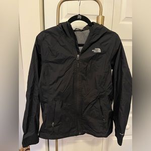 North face black rain jacket